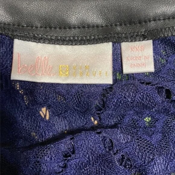 Kim Gravel Womens Navy Blue Peplum Lace Jacket Size XXS - Picture 7 of 11